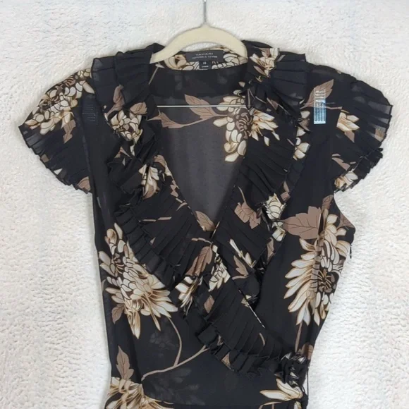 Tahari Floral A-Line Midi Dress - Picture 2 of 6